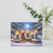 Wintersonnenwende feiertagspostkarte (Stehend Vorderseite)