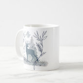Wintersonnenwende - Glitzer mit Schnee Kaffeetasse (Vorderseite Links)