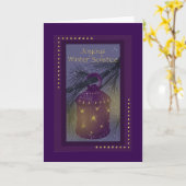 Wintersonnenwende Laterne Karte (Gelbe Blume)