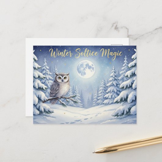 Wintersonnenwende Postkarte (Vorderseite/Rückseite Beispiel)
