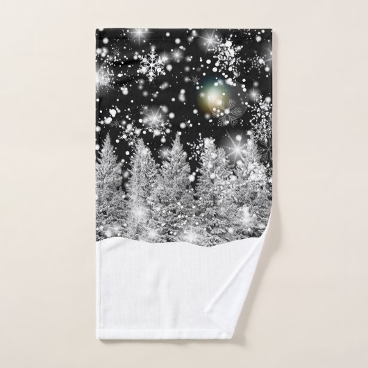 Wintersonnenwende Schneefall Handtuch (Handtuch)