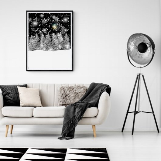 Wintersonnenwende-Schneefallposter Poster