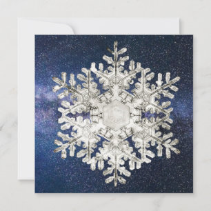 Wintersonnenwende-Schneeflocke Kristall Geometrisc Feiertagskarte