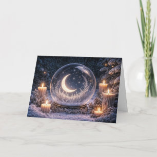 Wintersonnenwende Yule zunehmender Mond in einem K Karte