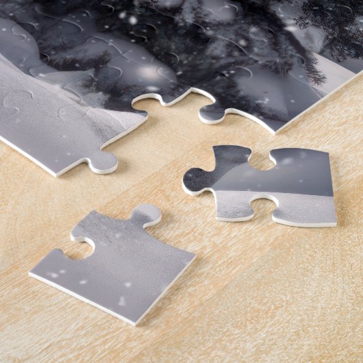 Wintersonnigkeit bei Schneeflocken Puzzle (Seite)