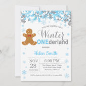 Wintersonntag 1. Geburtstag Einladung (Vorderseite)