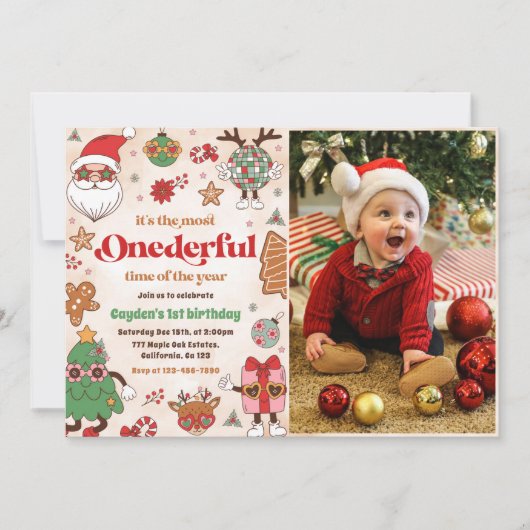 Wintersonntag 2. Geburtstag Einladung (Vorderseite)