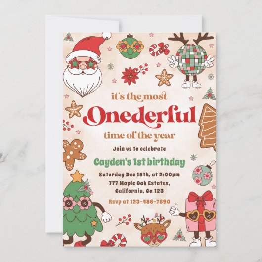 Wintersonntag 2. Geburtstag Einladung (Vorderseite)