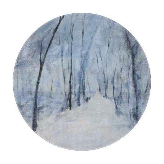 Wintersonntag der Schneebäume Schneidebrett (Vorderseite)