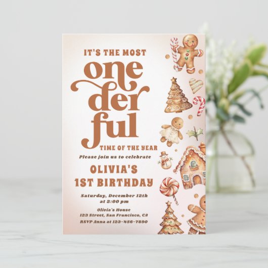 Wintersonntag Geburtstagsparty Einladung (Stehend Vorderseite)