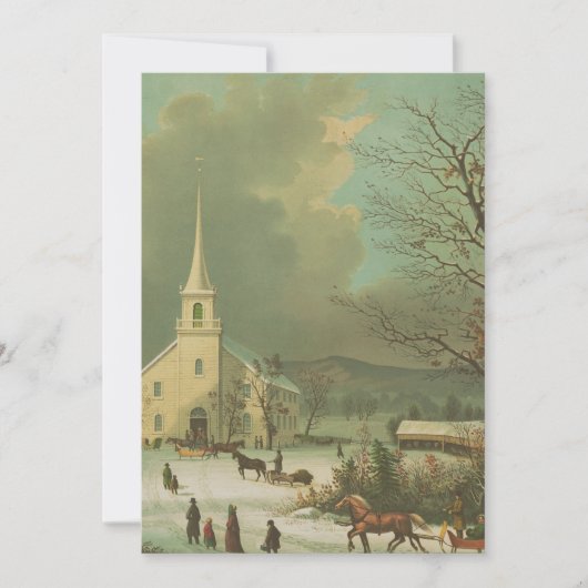 Wintersonntag in alten Zeiten Einladung (Vorderseite)