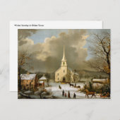 Wintersonntag in der Olden Times Postkarte (Vorne/Hinten)