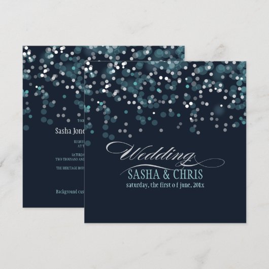 Wintersonntag Pix Dezines Einladung (Vorne/Hinten)