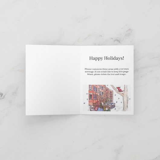 Wintersonntagskarte Karte (Innenseite)