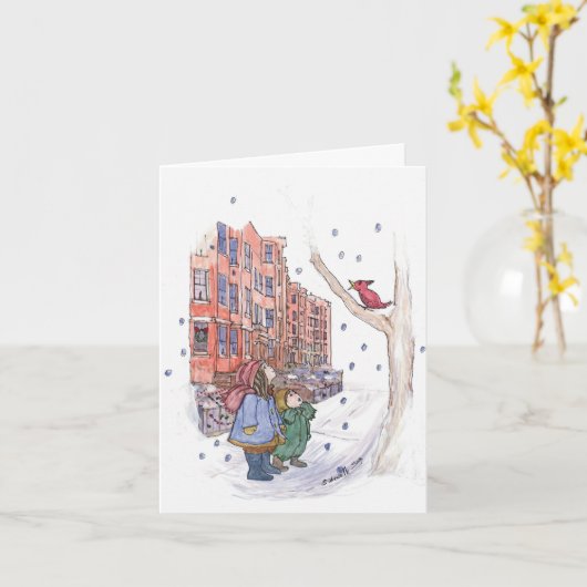 Wintersonntagskarte Karte (Gelbe Blume)