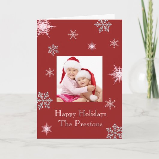 Winterspass-Fotokarte Feiertagskarte (Vorderseite)