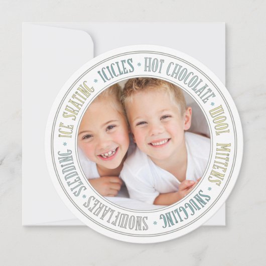 Winterspass Frohe Weihnachten Weihnachts-Fotokarte (Vorderseite)