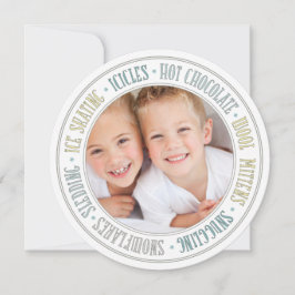 Winterspass Frohe Weihnachten Weihnachts-Fotokarte