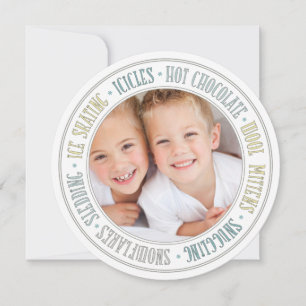 Winterspass Frohe Weihnachten Weihnachts-Fotokarte