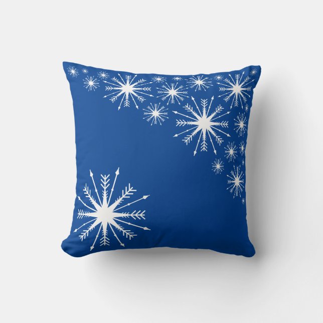 Winterspass mit Schneeflocken Kissen (Vorderseite)