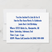 Winterspass Party Einladungen für Snow Fun (Rückseite)