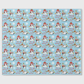 Winterspass Pinguine Weihnachten Geschenkpapier (Flach)