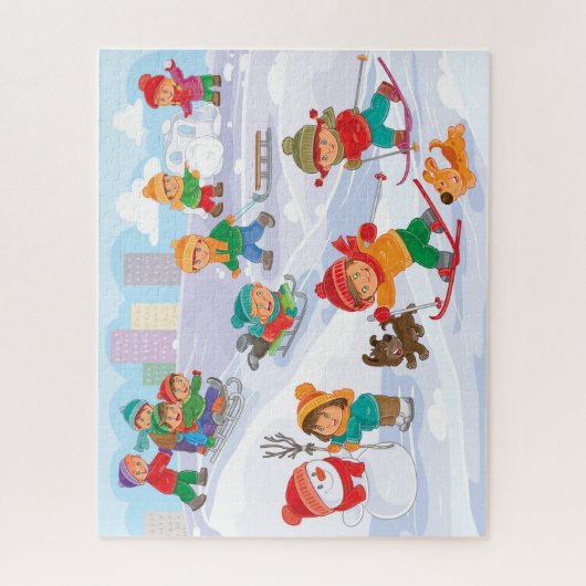 Winterspass-Puzzle Puzzle (Vertikal)