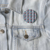 Winterspass. Ski und Accessoires an einem schneebe Button (Beispiel)