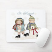 Winterspass T - Shirt und Geschenke Mousepad (Mit Mouse)