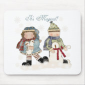 Winterspass T - Shirt und Geschenke Mousepad (Vorne)