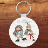 Winterspass T - Shirt und Geschenke Schlüsselanhänger (Vorderseite)