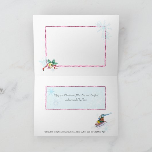 Winterspass Weihnachtskarte Feiertagskarte (Innenseite)
