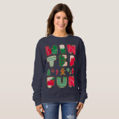 Winterspass Weihnachtskekse Roter grüner Urlaub Sweatshirt (Vorne ganz)