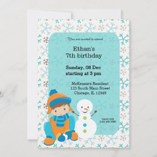 Winterspass zum Geburtstag Einladung