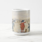 WINTERSPIELE (1626) Vintag Art Weihnachten Tasse (Mittel)