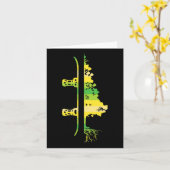 Winterspiele Funny Mountain Snowboarden Pine Tree Karte (Gelbe Blume)