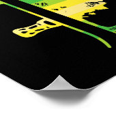 Winterspiele Funny Mountain Snowboarden Pine Tree Poster (Ecke)