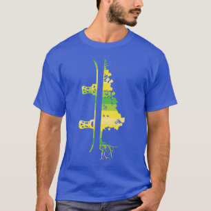 Winterspiele Funny Mountain Snowboarden Pine Tree T-Shirt