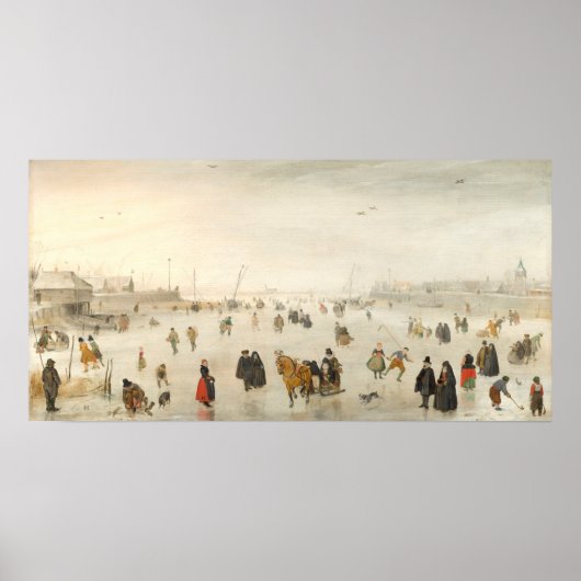 Winterspiele - Hendrick Avercamp Kunstposter Poster (Vorne)