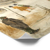 Winterspiele - Hendrick Avercamp Kunstposter Poster (Ecke)