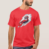 Winterspiele Luge Anime Style Illustration T-Shirt (Vorderseite)