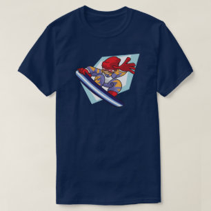 Winterspiele Snowboarder Anime Style Illustration T-Shirt