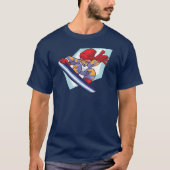 Winterspiele Snowboarder Anime Style Illustration T-Shirt (Vorderseite)