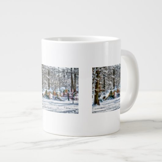 Winterspielplatz Jumbo-Tasse (Vorderseite Rechts)