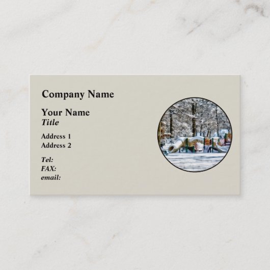 Winterspielplatz Visitenkarte (Vorderseite)