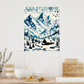 Winterspitzen Poster (Küche)