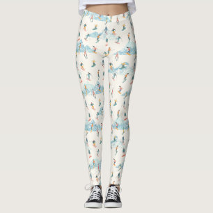 Wintersport Abfahrtsskifahren Schneebedeckter Berg Leggings