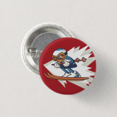 Wintersport Alpinski Flair Schaltfläche Button (Vorne & Hinten)