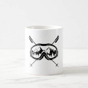 Wintersport Funny Winter Snowboarden Gletscher Ski Kaffeetasse