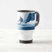 Wintersport-Illustration Reisebecher (VorderseiteRechts)